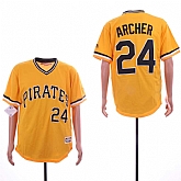 Pirates 24 Chris Archer Gold Cool Base Jersey Sguo,baseball caps,new era cap wholesale,wholesale hats